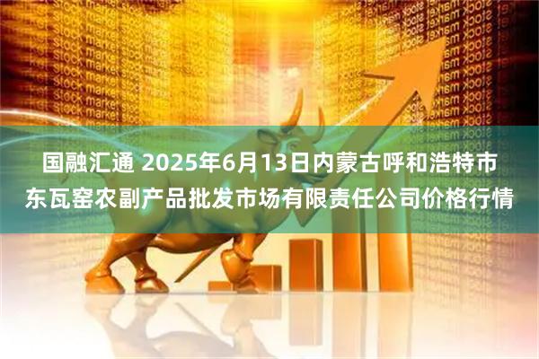 国融汇通 2025年6月13日内蒙古呼和浩特市东瓦窑农副产品批发市场有限责任公司价格行情