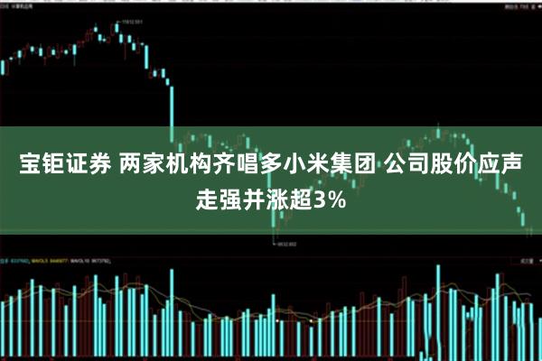 宝钜证券 两家机构齐唱多小米集团 公司股价应声走强并涨超3%